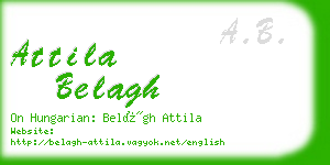 attila belagh business card